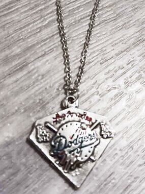 LA Dodgers Football Necklace